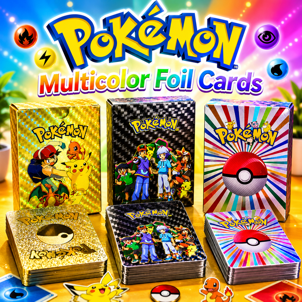 Pokémon Multicolor foil cards for kids